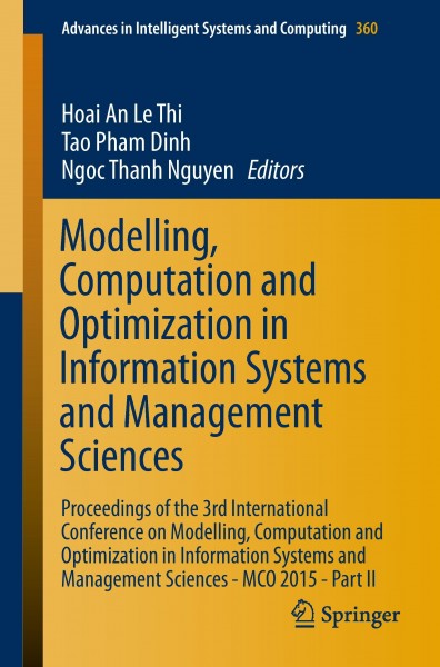 Modelling, Computation and Optimization in Information Systems and Management Sciences