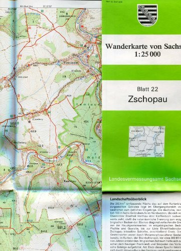 Zschopau: Wanderkarte 1:25 000, Ausgabe mit Wander- und Reitwegen (WK25 Blatt 22) (Topographische Freizeitkarten Sachsen 1:25 000 / Wanderkarten (WK25))