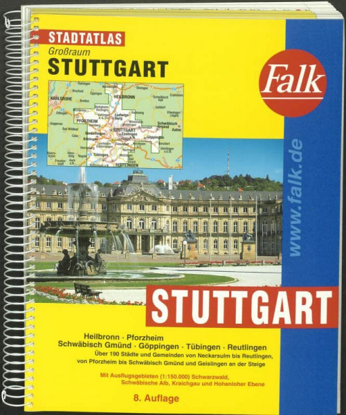 Falk Stadtatlas Großraum Stuttgart 1 : 20 000