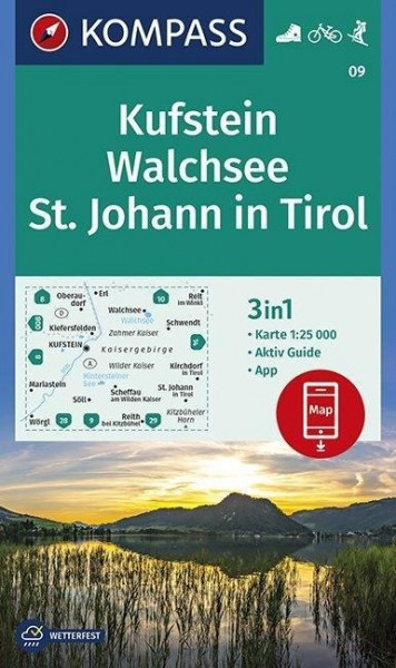 Kufstein, Walchsee, St. Johann in Tirol 1:25 000