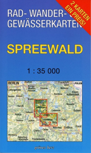 Spreewald 1 : 35 000 Rad-, Wander- und Gewässerkarten-Set