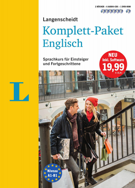 Langenscheidt Komplett-Paket Englisch - Sprachkurs mit 2 Büchern, 6 Audio-CDs, 1 DVD-ROM, MP3-Download: Sprachkurs für Einsteiger und Fortgeschrittene