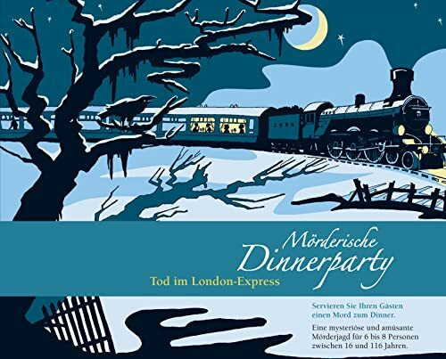 Mörderische Dinnerparty – Tod im London Express - Krimidinner für zuhause für 6 bis 8 Personen/ spannendes Krimi Dinner Spiel/ Krimispiel für Erwachsene