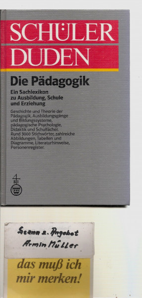 (Duden) Schülerduden, Die Pädagogik: Ein Sachlexikon für die Schule