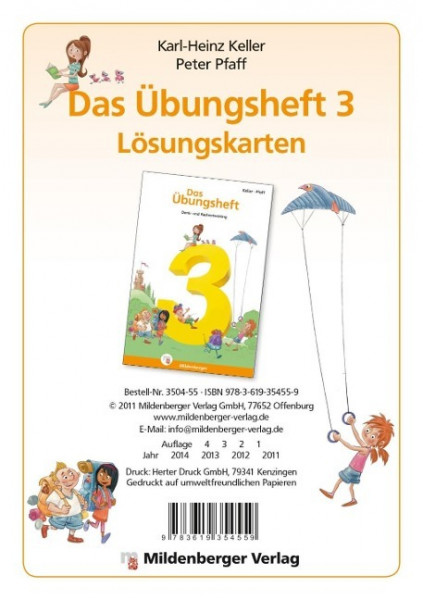 Das Übungsheft Mathematik 3 - Lösungskarten zur Selbstkontrolle