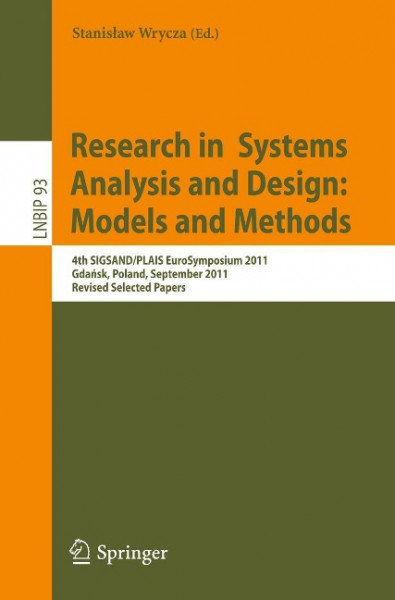 Research in Systems Analysis and Design: Models and Methods
