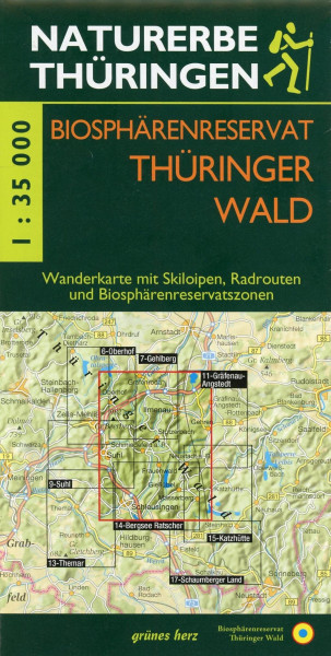 Wanderkarte Biosphärenreservat Thüringer Wald 1:35 000