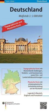 Deutschland 1: 1 000 000. Topographische und Physische Karte
