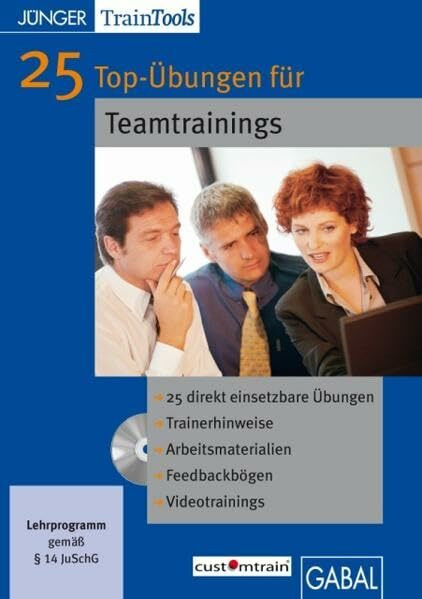 25 Top-Übungen für Teamtrainings: 25 direkt einsetzbare Übungen. Tainerhinweise. Arbeitsmaterialien. Feedbackbögen. Videotrainings. Ab Windows 2000, ... aktueller Browser und MS-PowerPoint (CD-ROM)