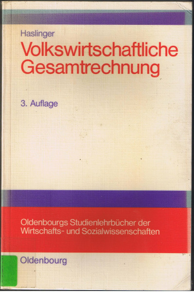 Volkswirtschaftliche Gesamtrechnung.