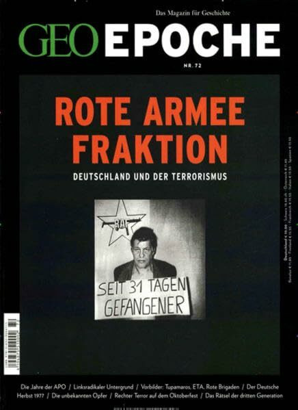 GEO Epoche (mit DVD) / GEO Epoche mit DVD 72/2015 - Rote Armee Fraktion: DVD: Black Box BRD