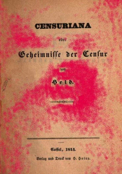 Censuriana oder Geheimnisse der Censur von Friedrich Wilhelm Held