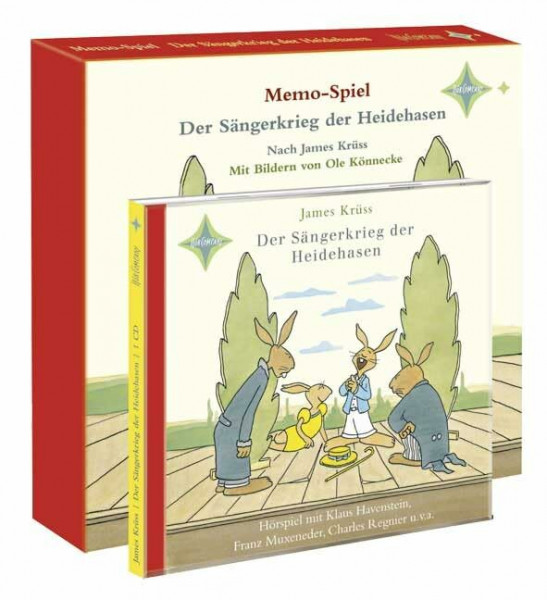 Der Sängerkrieg der Heidehasen - CD und Memospiel: 1 CD, 33 Minuten. 48 Karten, 6 x 6 cm in stabiler Stülpschachtel mit vielen Spielideen im Beiheft. ... und Klaus Havenstein. Musik von Rolf Wilhelm.