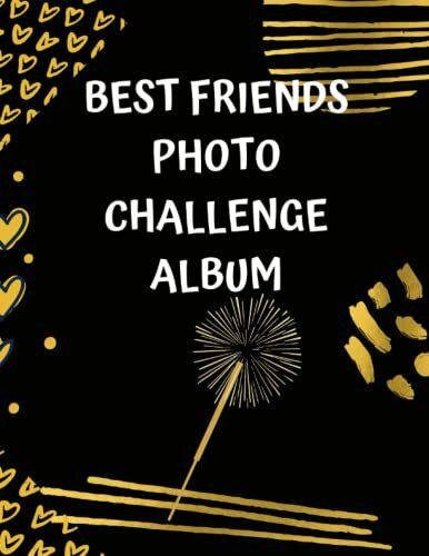 Best Friends Photo Challenge Album, School Is Cool: Journal / Album / Friendship / Challenge / Test / Questions / Cover Black & Cartoon - Finish Matte