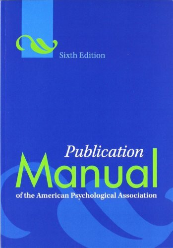 Association, A: Publication Manual of the American Psycholog (Publication Manual of the American Psy