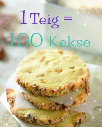 1 Teig = 100 Kekse (wattiert)