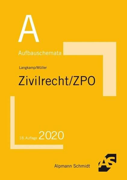 Aufbauschemata Zivilrecht / ZPO: BGB: Allgemeiner Teil, Schuldrecht, Sachenrecht, Familienrecht, Erbrecht. Handelsrecht, Gesellschaftsrecht, ... Gleichbehandlungsgesetz, Zivilprozessrecht