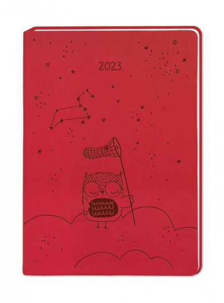 Terminplaner Lederlook A6 "Rot" 2023