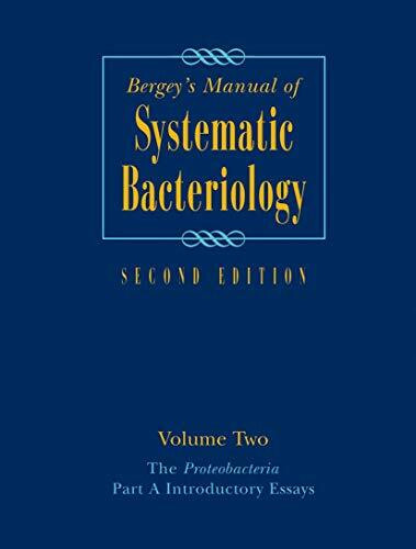 Bergey's Manual® of Systematic Bacteriology: Volume Two: The Proteobacteria, Part A Introductory Essays (Bergey's Manual of Systematic Bacteriology (Springer-Verlag), Band 2)