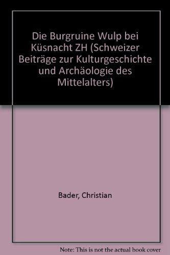 Die Burg Wulp bei Küsnacht ZH: Mit einem Beitrag von Benedikt Zäch (Schweizer Beiträge zur Kulturgeschichte und Archäologie des Mittelalters)