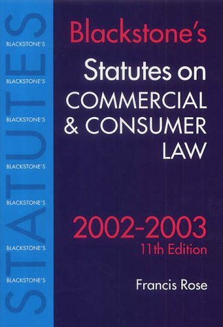 Statutes on Commercial and Consumer Law (Blackstone's Statute Books)