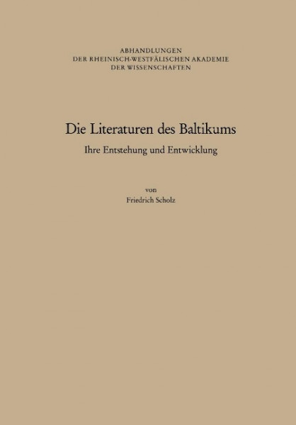 Die Literaturen des Baltikums