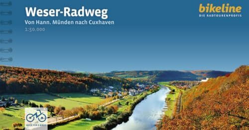 Weser-Radweg: Von Hann. Münden nach Cuxhaven, 1:50.000, 520 km, GPS-Tracks Download, LiveUpdate (Bikeline Radtourenbücher)