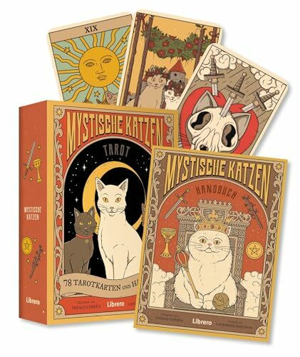 Tarot Mystische Katzen: 78 Tarotkarten und Handbuch