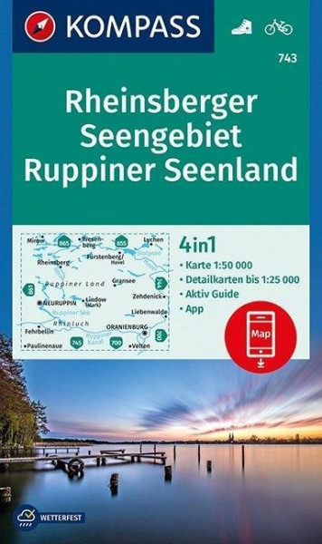 Rheinsberger Seengebiet, Ruppiner Seenland 1:50 000