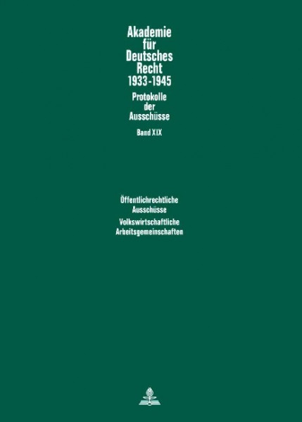 Öffentlichrechtliche Ausschüsse (1934-1938: Kommunalrecht. Sparkassenwesen. Bau- und Zwecksparen. Be
