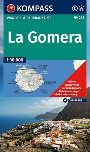 KOMPASS Wanderkarte 231 La Gomera 1:30.000: Wander- und Fahrradkarte in einem - inklusive Offline-Verwendung in der KOMPASS-App. Wander-& Radwege. Skitouren. Langlaufen. Reiten.