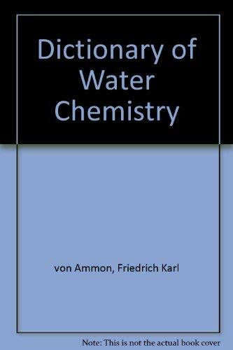 Wörterbuch der Wasserchemie: Deutsch /Englisch /Französisch