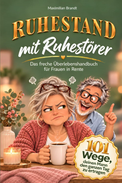 Ruhestand mit Ruhestörer: Das freche Überlebenshandbuch für Frauen in Rente: 101 Wege, deinen Mann den ganzen Tag zu ertragen, ohne irgendwann auszurasten | Geschenk für Frauen zum Renteneintritt
