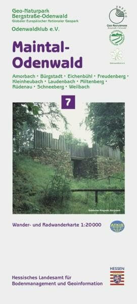 Topographische Freizeitkarten Hessen 1:20000. Naturpark Bergstrasse-Odenwald. Sonderblattschnitte auf der Grundlage der Topographischen Karte 1:25000 ... Weilbach. Wander- und Radwanderkarte