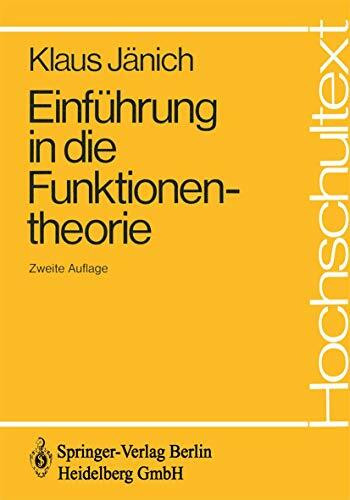 Einführung in die Funktionentheorie (Hochschultexte / Universitexts)
