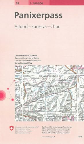 38 Panixerpass: Altdorf - Surselva - Chur (Landeskarte 1:100 000, Band 38)