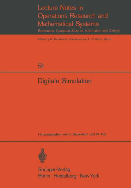 Digitale Simulation (Lecture Notes in Economics and Mathematical Systems) (German Edition)