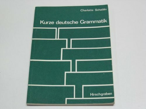Kurze deutsche Grammatik