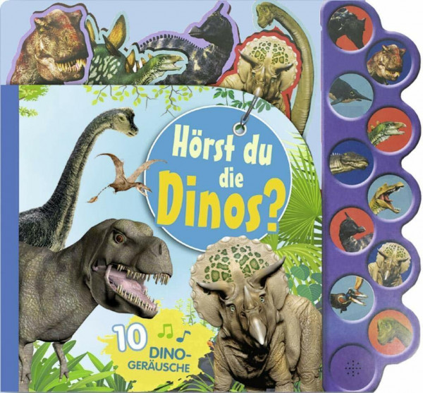 Soundbuch Hörst du die Dinos?: Mit 10 Dinogeräuschen