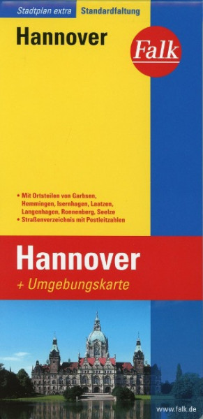 Falk Stadtplan Extra Standardfaltung Hannover 1 : 20 000