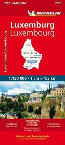 Michelin Luxemburg: Straßen- und Tourismuskarte 1:150.000; Auflage 2023 (MICHELIN Nationalkarten)