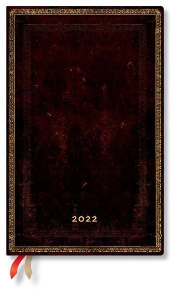 Schwarzes Marokkoleder 12-Monatskalender 2022 Maxi Horizontal