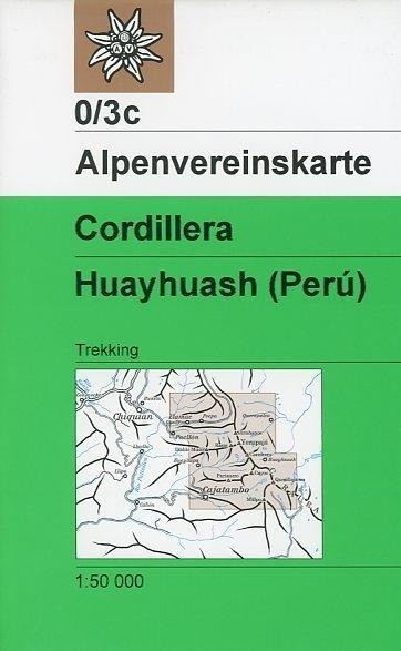 DAV Alpenvereinskarte 0/3C Cordillera Huayhuash Peru 1 : 50 000