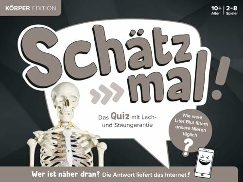 Schätz mal! Körper Edition: Das Quiz mit Lach- und Staungarantie I Ab 10 Jahre I 2-8 Spieler I Spiele-Block