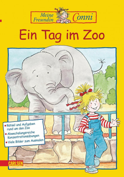Conni Gelbe Reihe: Ein Tag im Zoo: Rätsel und Aufgaben rund um den Zoo. Abwechslungsreiche Konzentrationsübungen. Viele Bilder zum Ausmalen