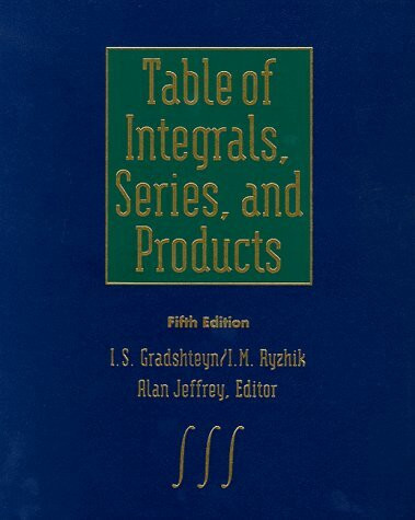 Table of Integrals, Series, and Products