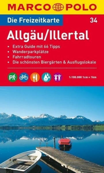 MARCO POLO Freizeitkarte 34 Allgäu / lllertal 1 : 100 000