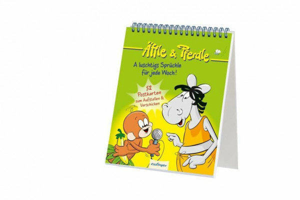Äffle & Pferdle - A luschtigs Sprüchle für jede Woch!, 52 Postkarten zum Aufstellen & Verschicken