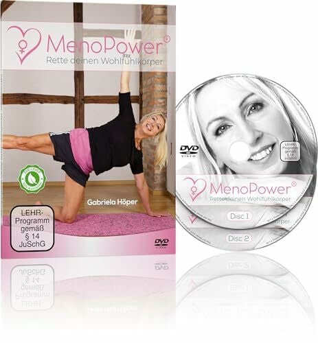 MenoPower® DVD - 28 Tage Pilates-Spezialkurs für Frauen (45+) - sehr effektives 1:1-Training für Einsteiger - Schlank und fit durch die Wechseljahre