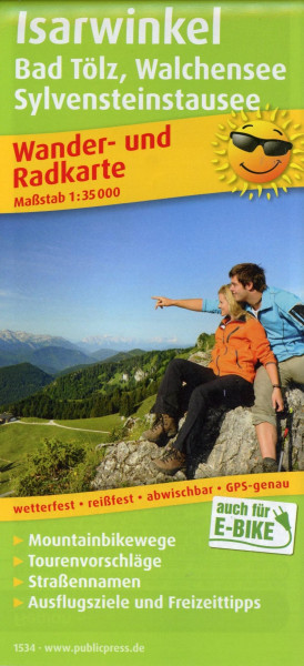 Isarwinkel, Bad Tölz, Walchensee, Sylvensteinstausee 1:1:35 000